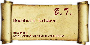 Buchholz Talabor névjegykártya